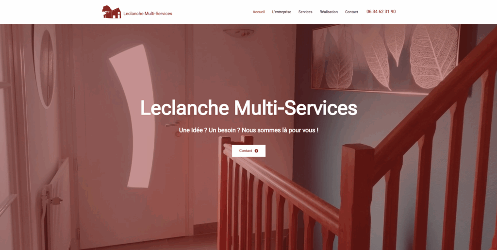 création de site internet à Rennes Leclanche Multi-Services site vitrine illustration
